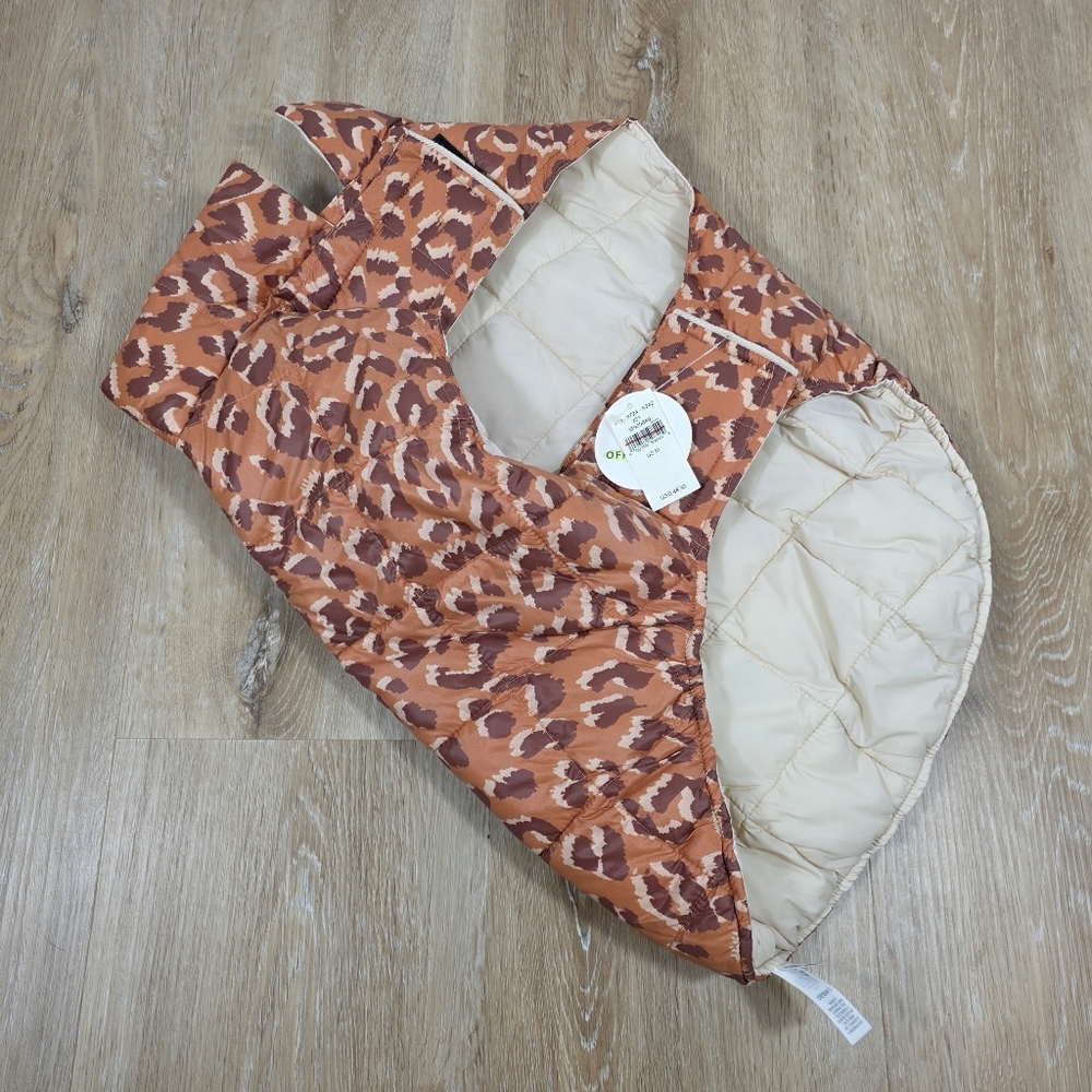 🆕️Aerie OffLeash Animal Print Reversible Puppy Dog Puffer Jacket M